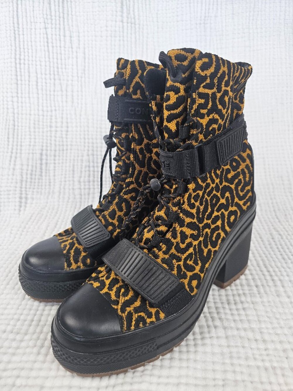 Converse GR82 Platform Combat Boot | Leopard Print | Women's Sz 8.5